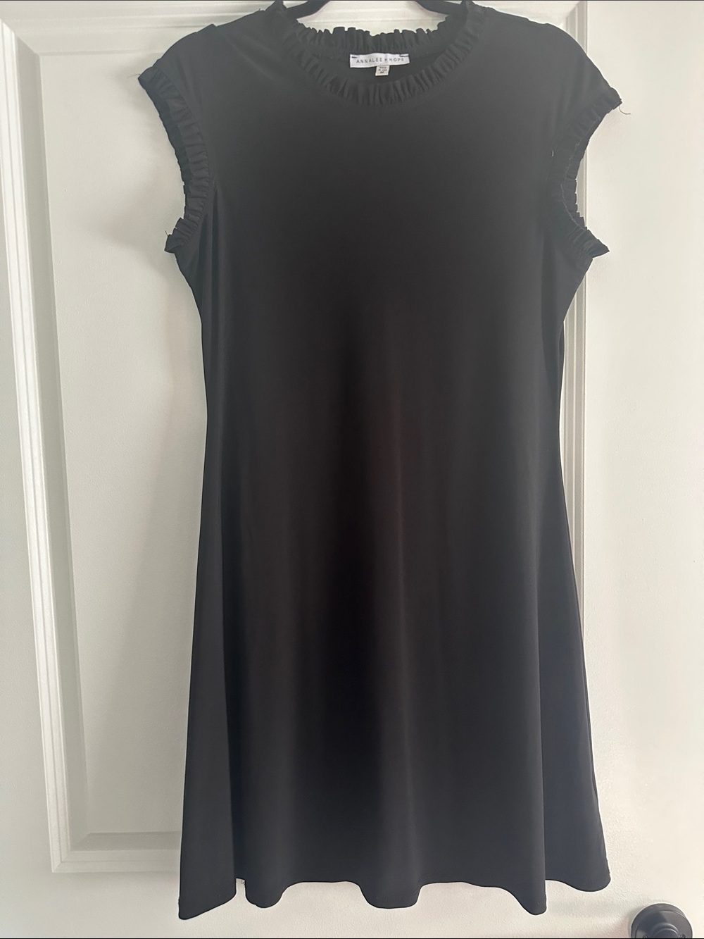 Black Ruffle-Trim Dress